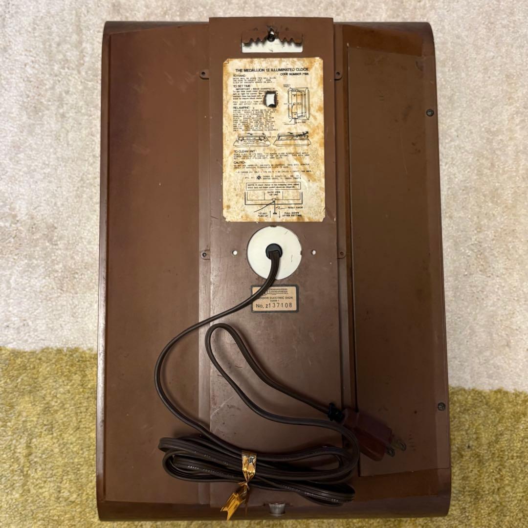 【セブンアップ 7up】ヴィンテージライトアップ時計　1970年代　動作確認済