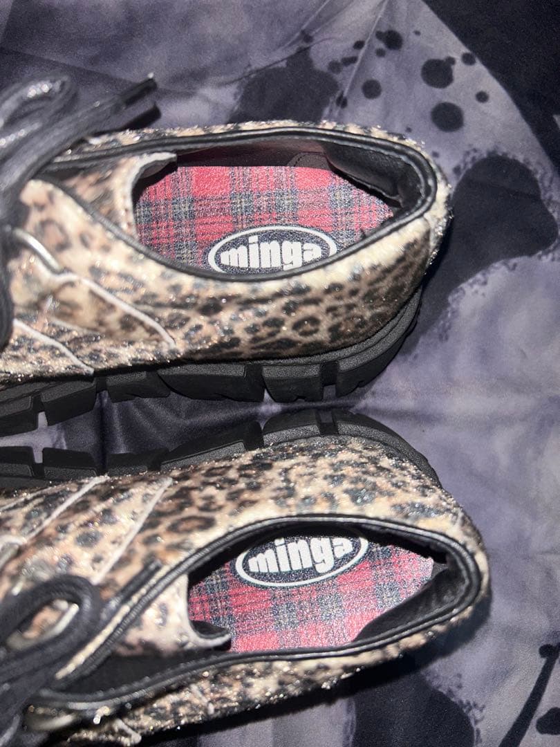 minga london ミンガロンドン レオパード 豹柄 ブーツ 厚底 ギャル