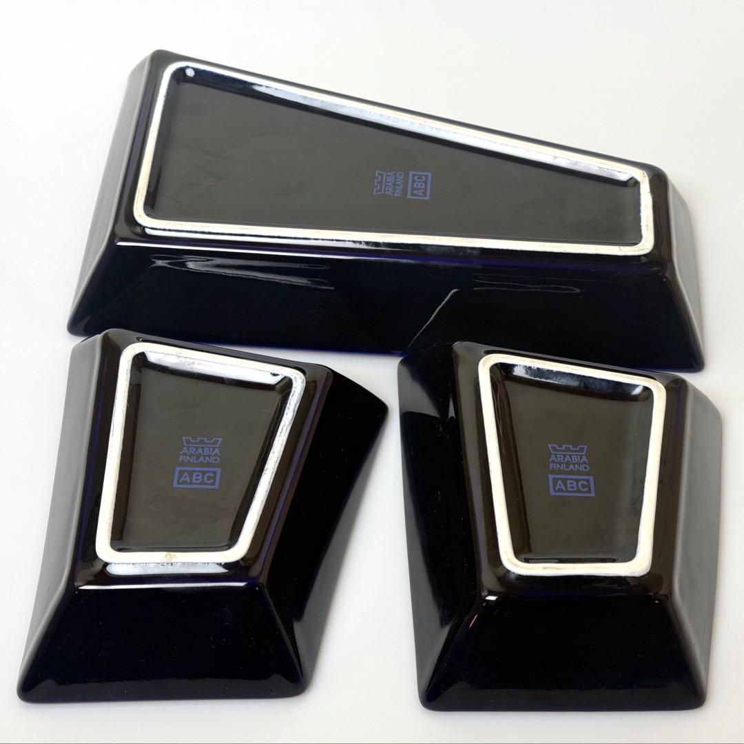 廃盤 ARABIA ABC Nero セット ネイビー コバルトブルー