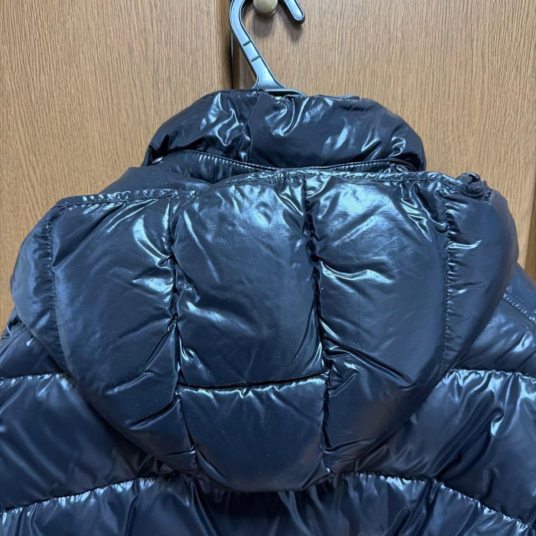 【古着】MONCLER 黒 ダウンジャケット フード付きLサイズ