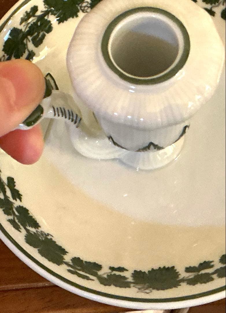 マイセン　葡萄葉キャンドルホルダー