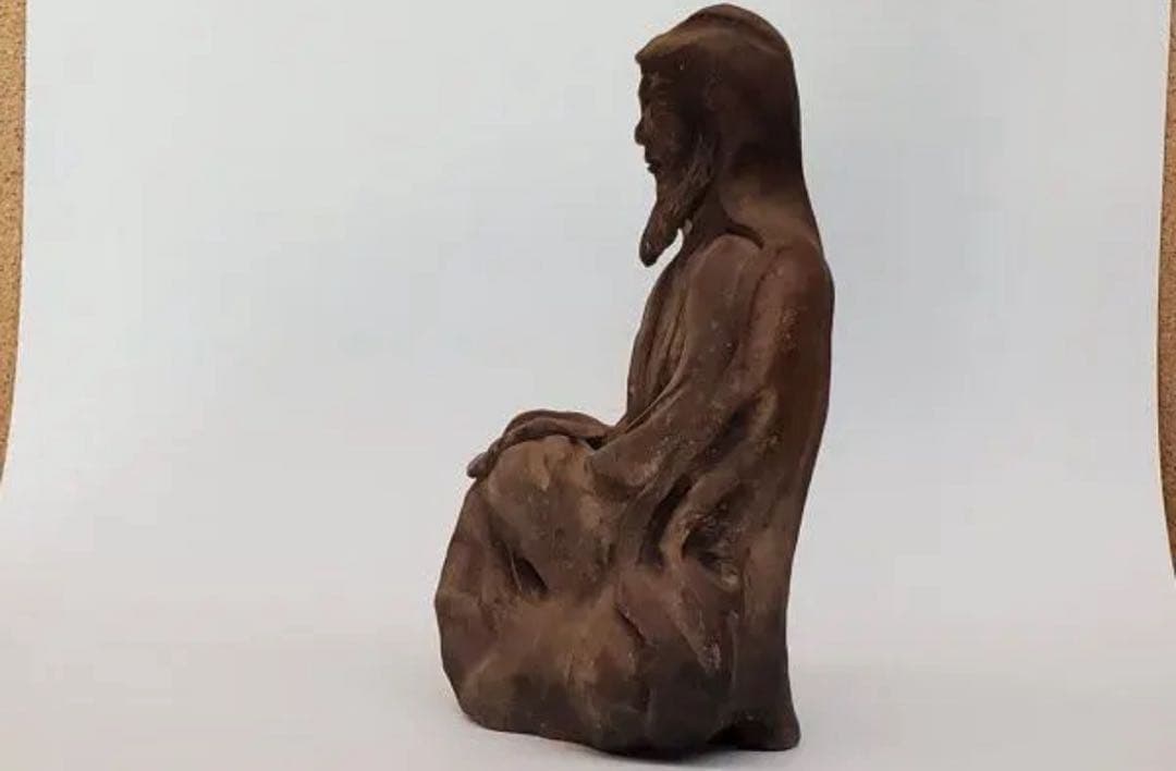 伝統的な陶器の置物 百楽　10.5㎝No.92