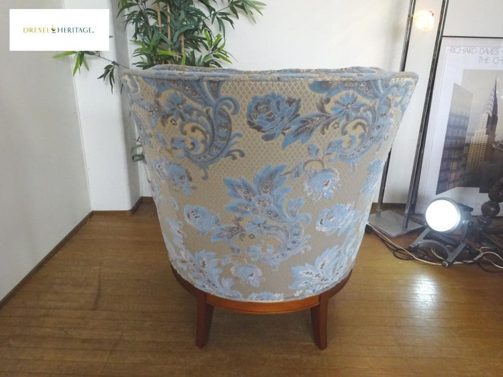 ドレクセルヘリテイジ　アップホルスタリー　イージーチェア　1Pソファ　超美品