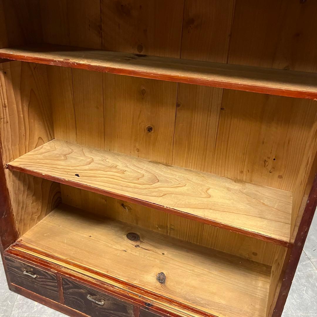 アンティーク 飾り棚 和箪笥 オープンラック 無垢材 昭和レトロ z401
