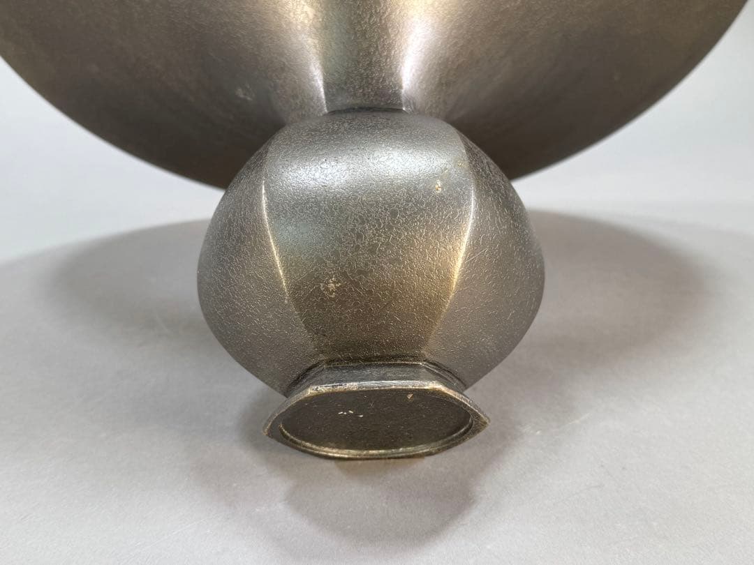 池坊　いけばな　銅鋳　銅花器　立花　生花　花瓶　華道具　直径36cm