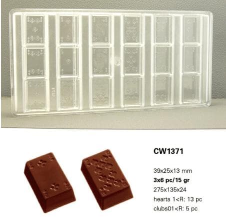 ポリカーボネート製チョコレートモールド3種 チョコレートワールド マルテラート