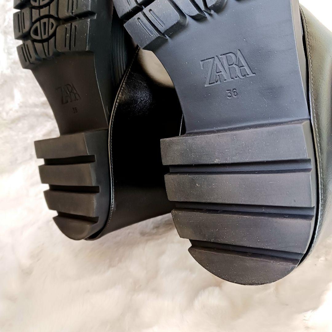 未使用　ザラ ニーハイゲートルロングブーツ 2024年モデル　23.5㎝　黒