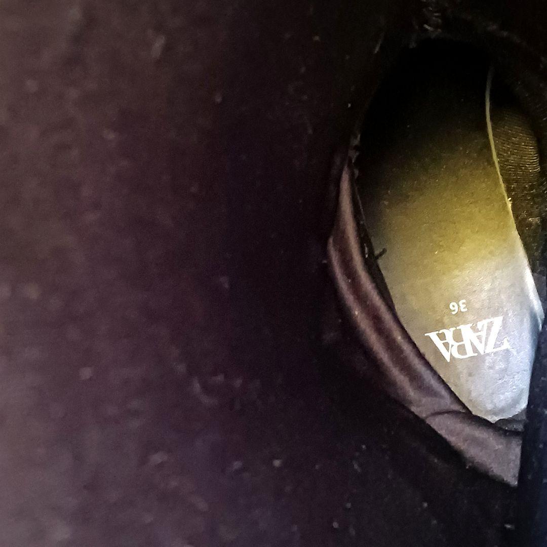 未使用　ザラ ニーハイゲートルロングブーツ 2024年モデル　23.5㎝　黒