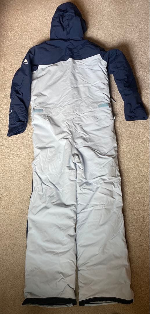 Kids BURTON XL スノーボードウェア フード付き　水色/ネイビー