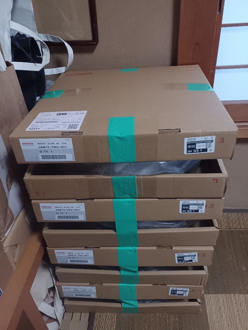 N-ONE　純正ホイール　アルミ　ベルリナブラック　4本セット　新車外し