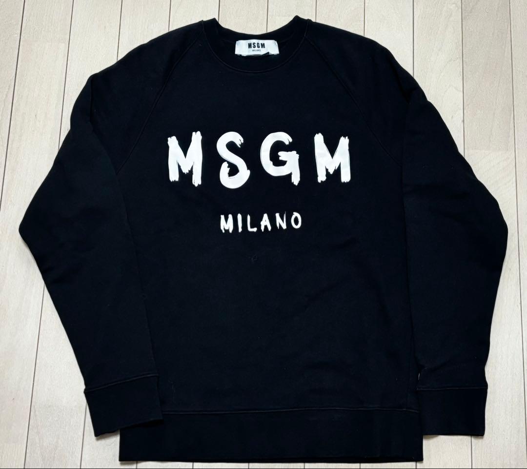 新品 MSGM ブラッシュロゴ　スウェットトレーナー XS レディース