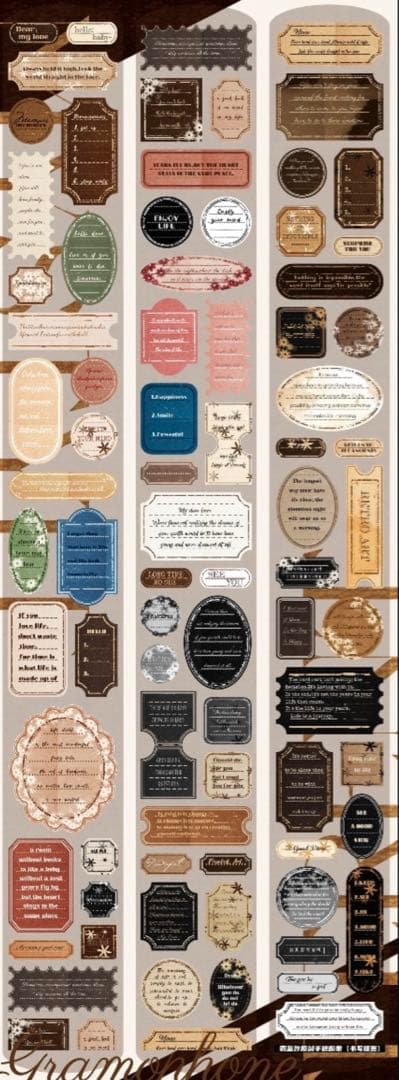 PET 书写便签 5cm×5m ダイカット加工　海外マステ　ラベル　付箋