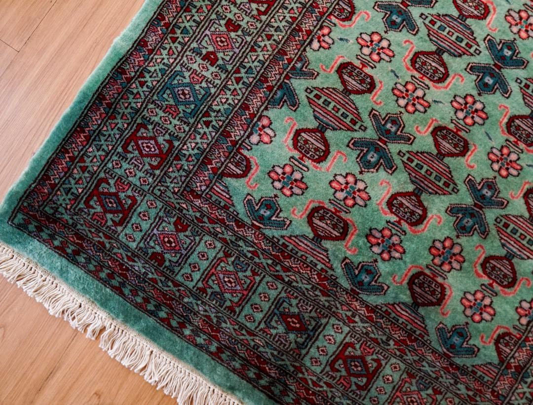 パキスタン手織り絨毯 ヴィンテージラグ 155×97cm . 1970年代