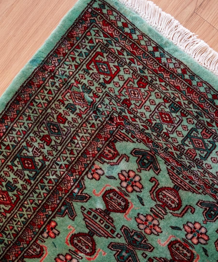 パキスタン手織り絨毯 ヴィンテージラグ 155×97cm . 1970年代