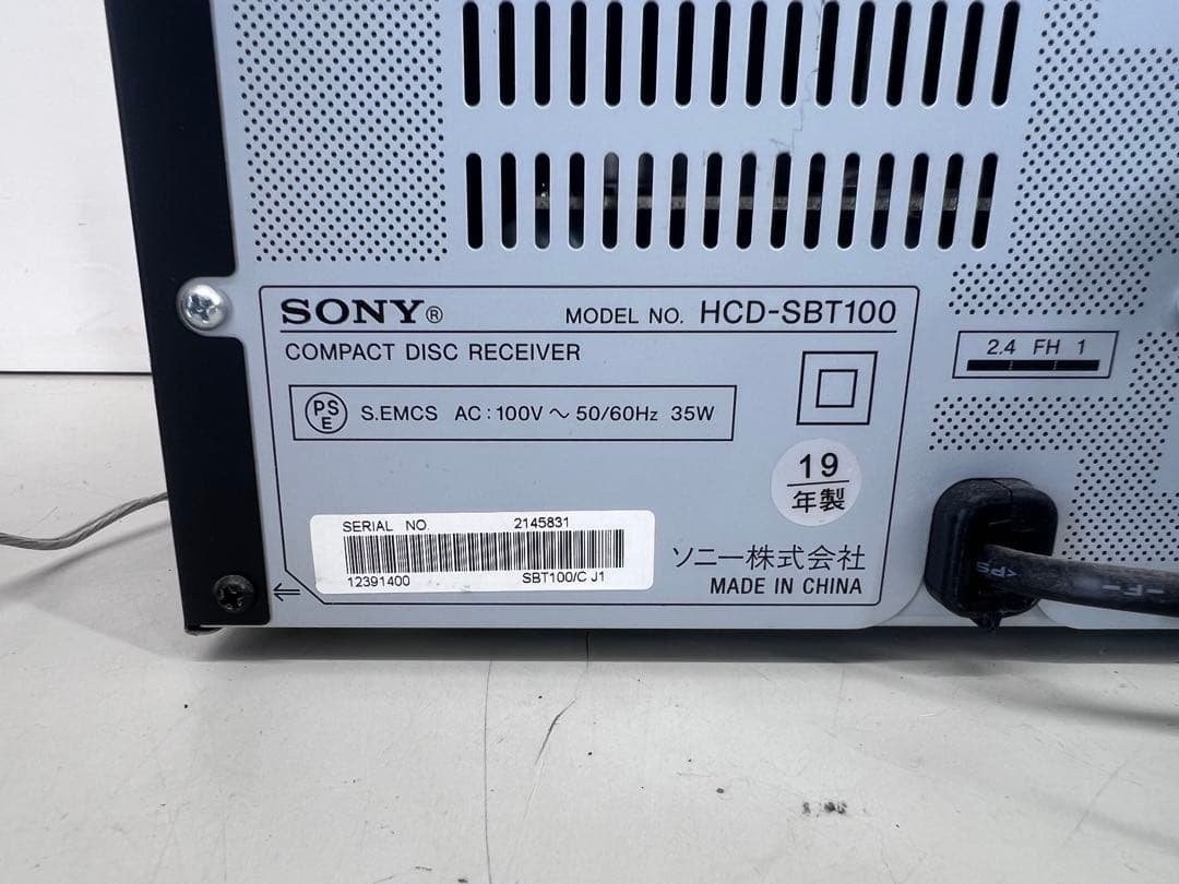 SONY HCD-SBT100 コンポ 2019年製ワイヤレスBluetooth
