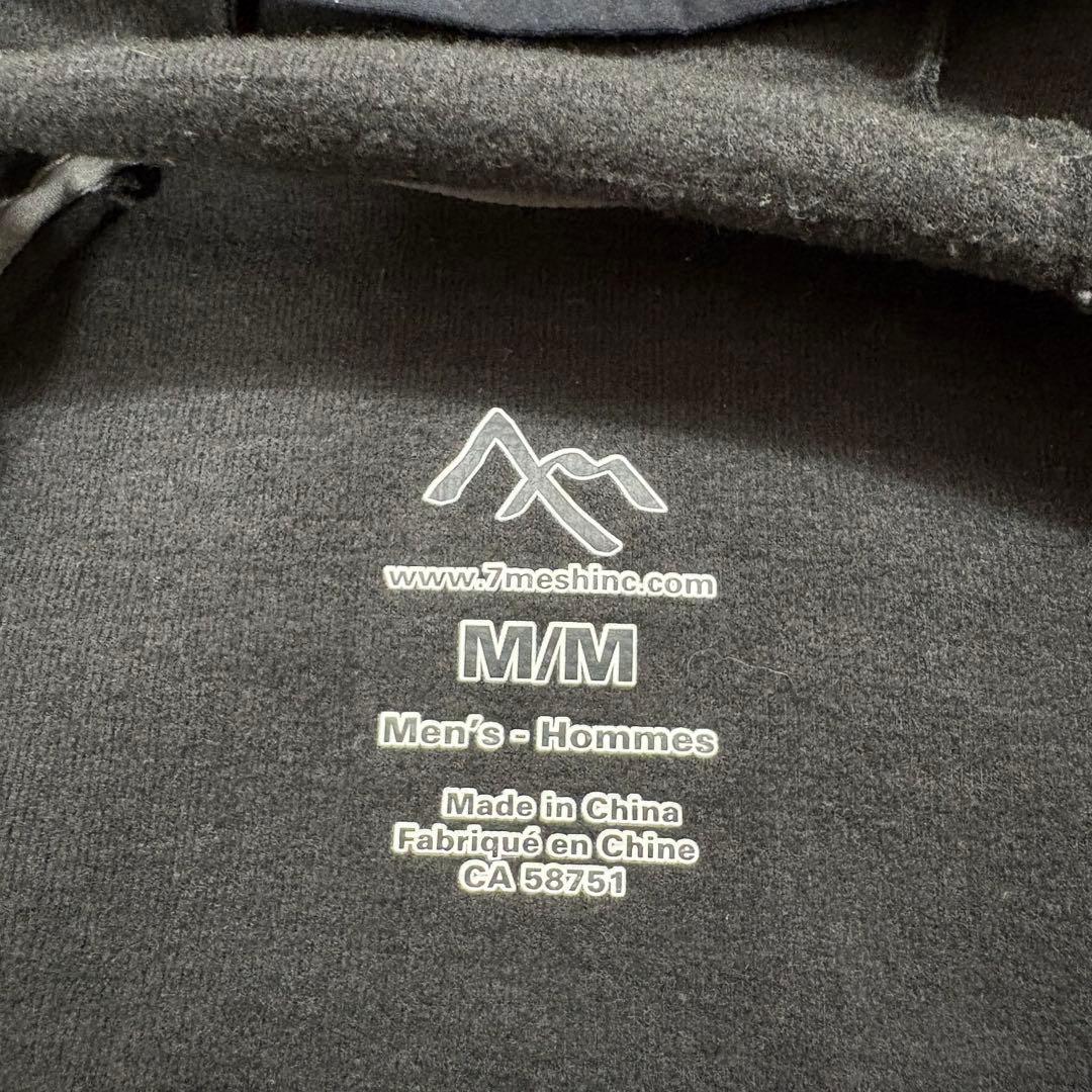 7mesh セブンメッシュ キャラハンフーディ 黒 パーカー