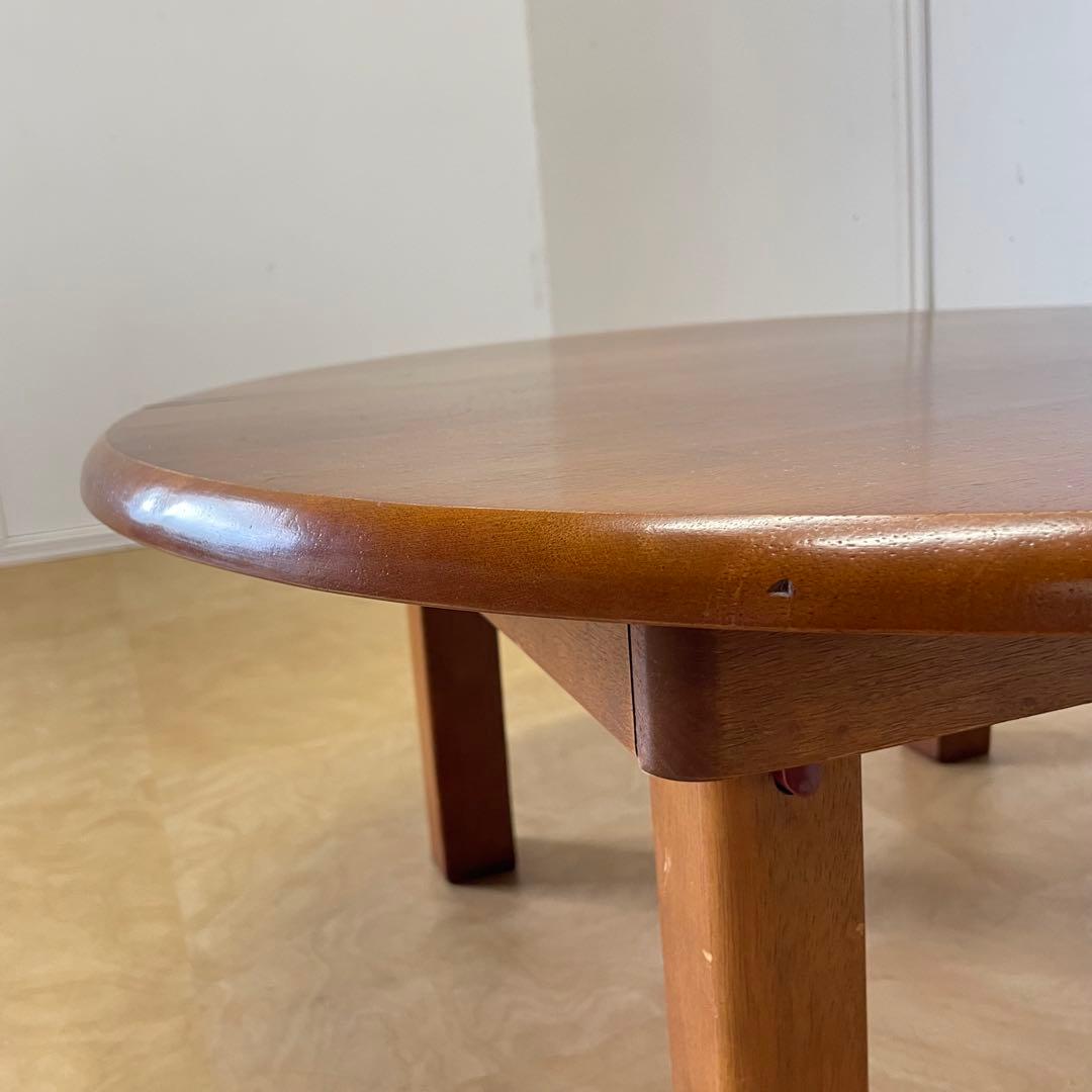 丸テーブル 折りたたみ 丸ちゃぶ台 折り畳み 座卓 木製 幅75センチ レトロ