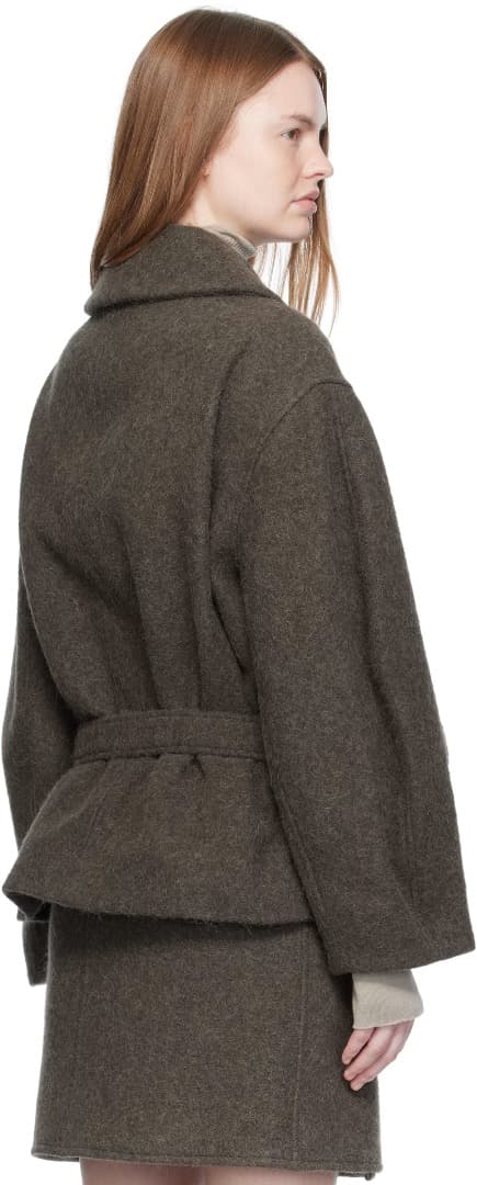 ジャケット・アウター LEMAIRE SHORT ASYMMETRICAL BATHROBE COAT