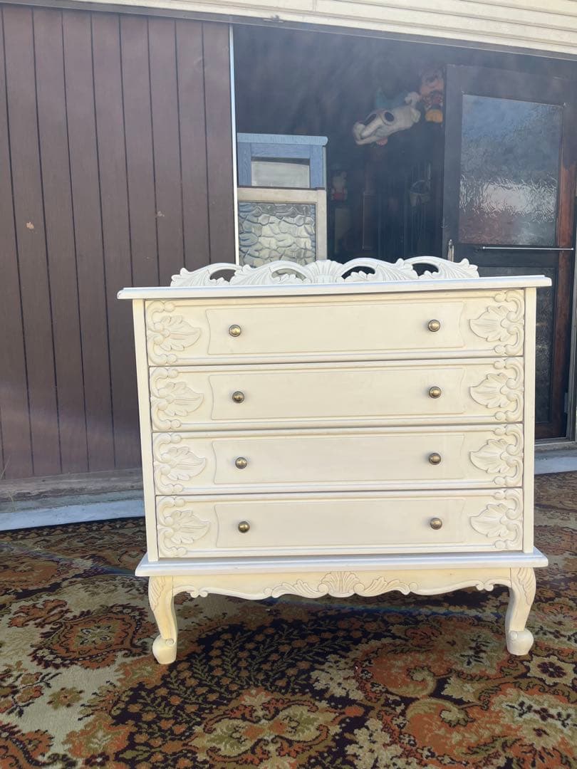 チェスト 姫系 ロココ調 白家具 インテリア アンティーク 箪笥