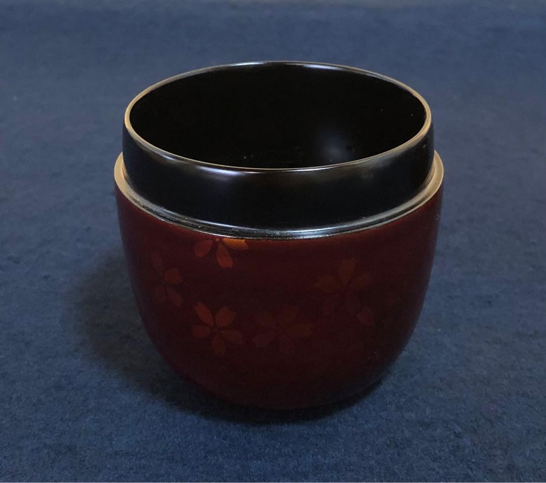 《R》茶道具 夜桜蒔絵 中棗 中村湖彩 共箱 元箱　260116き4