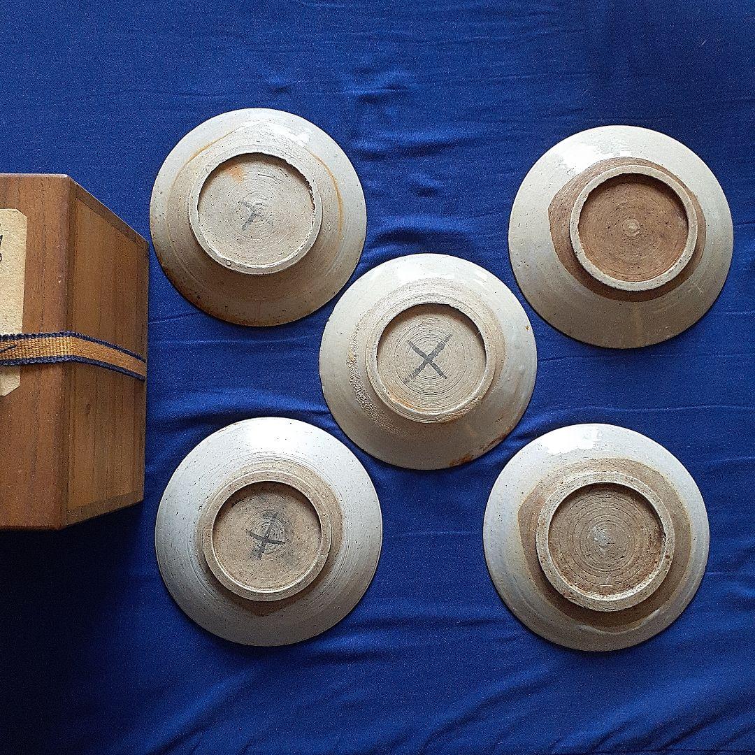 古瀬戸皿5客箱付です