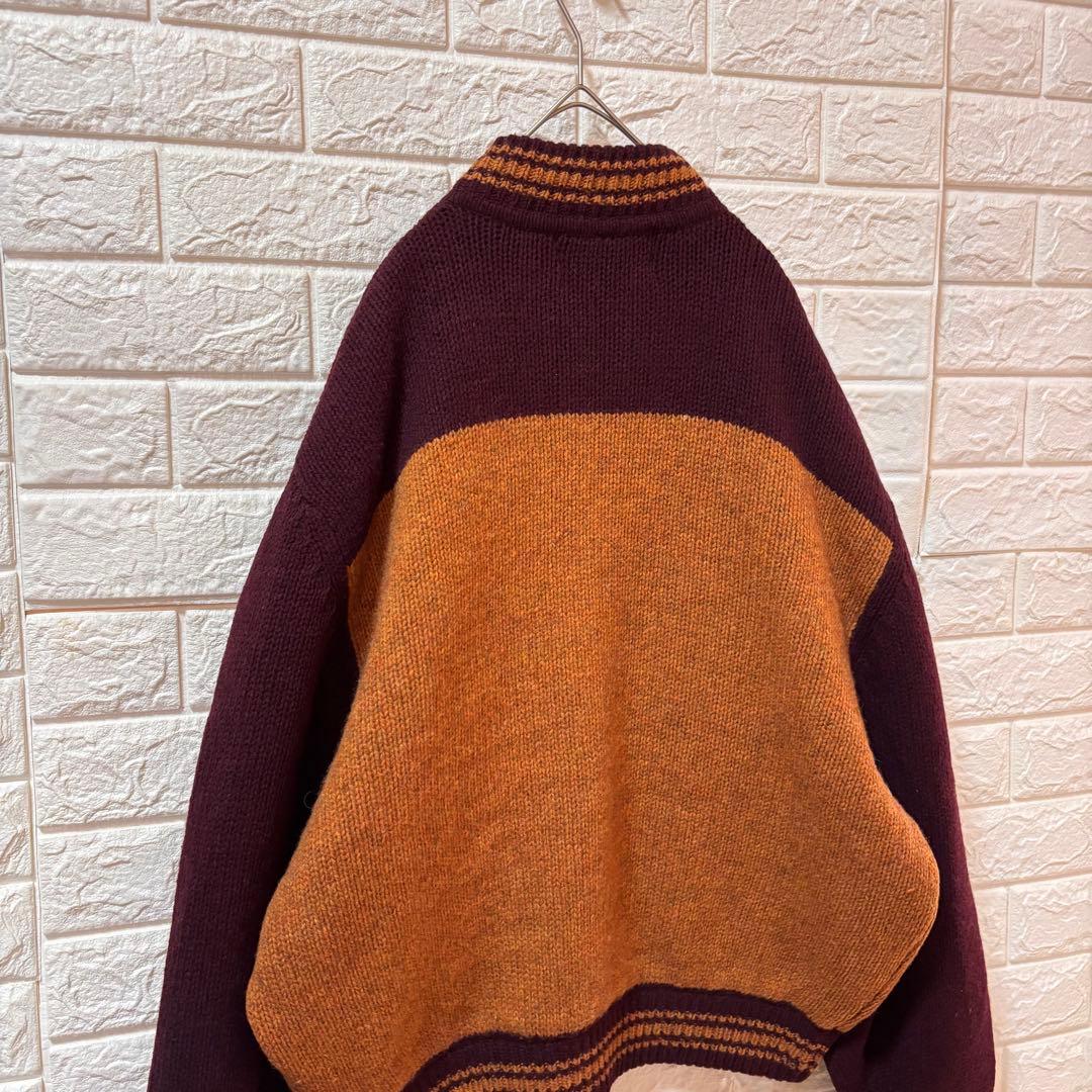 ハーレーダビッドソン ウールニット カウチンニット ニットブルゾン ヴィンテージ