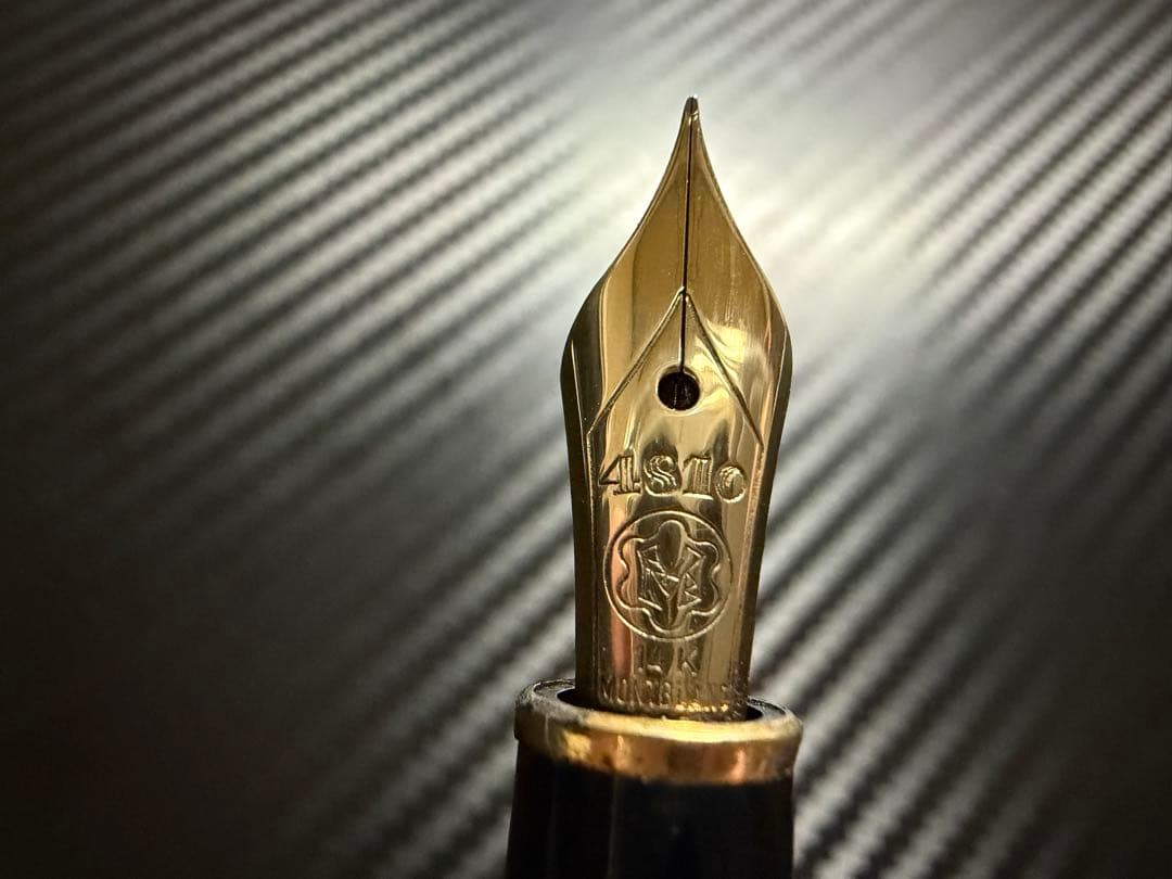 美品 エボナイト芯 モンブラン 144 万年筆 ブラック 全金 EF 極細字