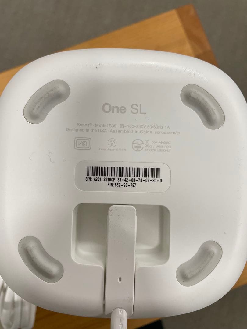 2台Sonos One SL ホワイト スマートスピーカー