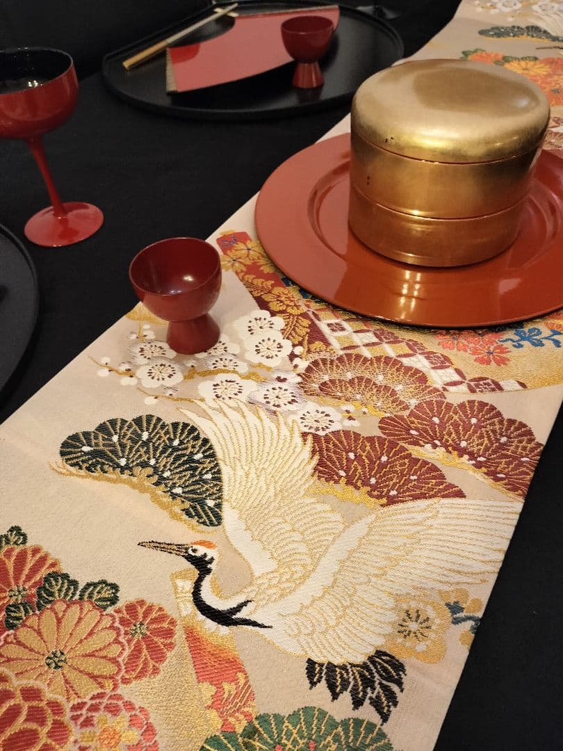 A937高級‼️ひな祭り‼️花嫁衣装帯‼️1ｍ96cm