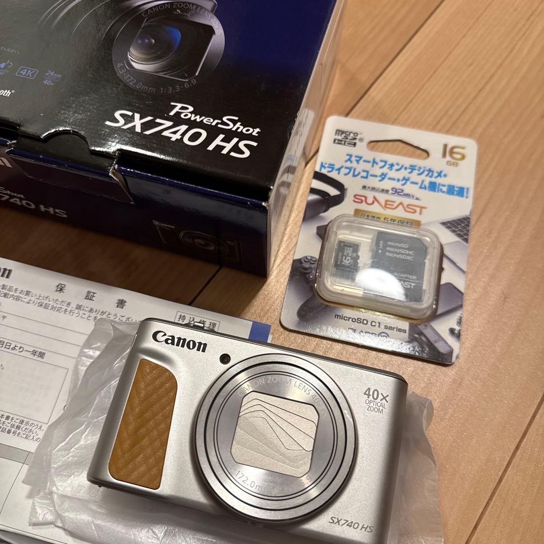 Canon PowerShot SX740 HS シルバー 展示品 SDカード付