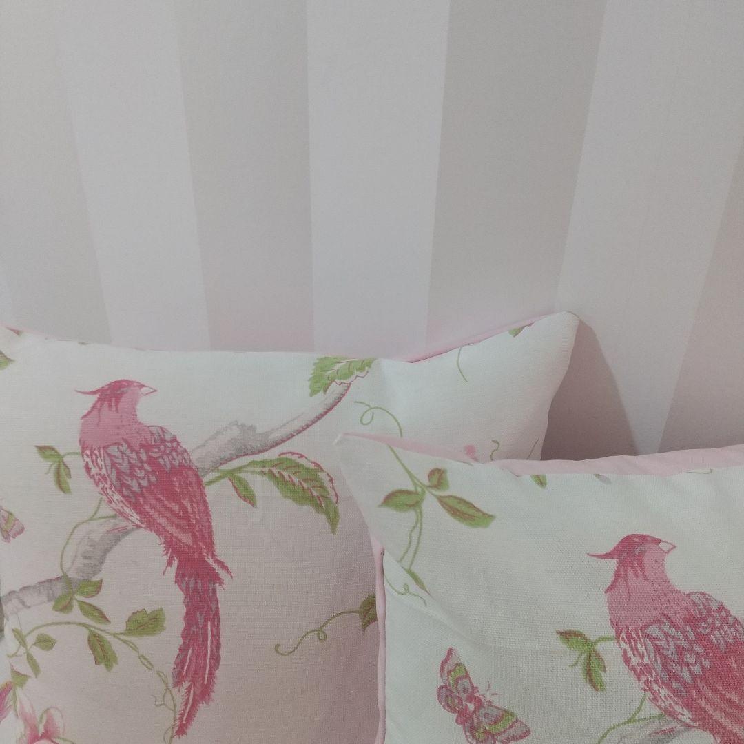 ローラアシュレイサマーパレスセリース生地ハンドメイドクッションカバー