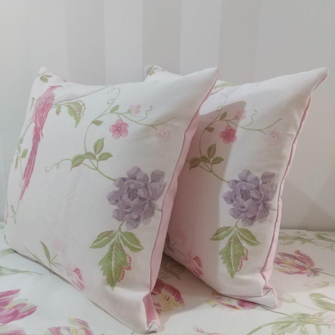 ローラアシュレイサマーパレスセリース生地ハンドメイドクッションカバー