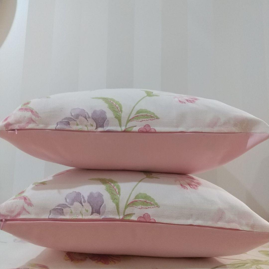 ローラアシュレイサマーパレスセリース生地ハンドメイドクッションカバー