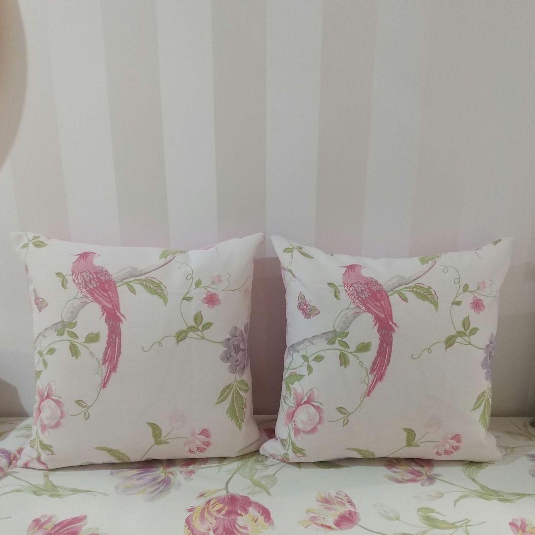 ローラアシュレイサマーパレスセリース生地ハンドメイドクッションカバー
