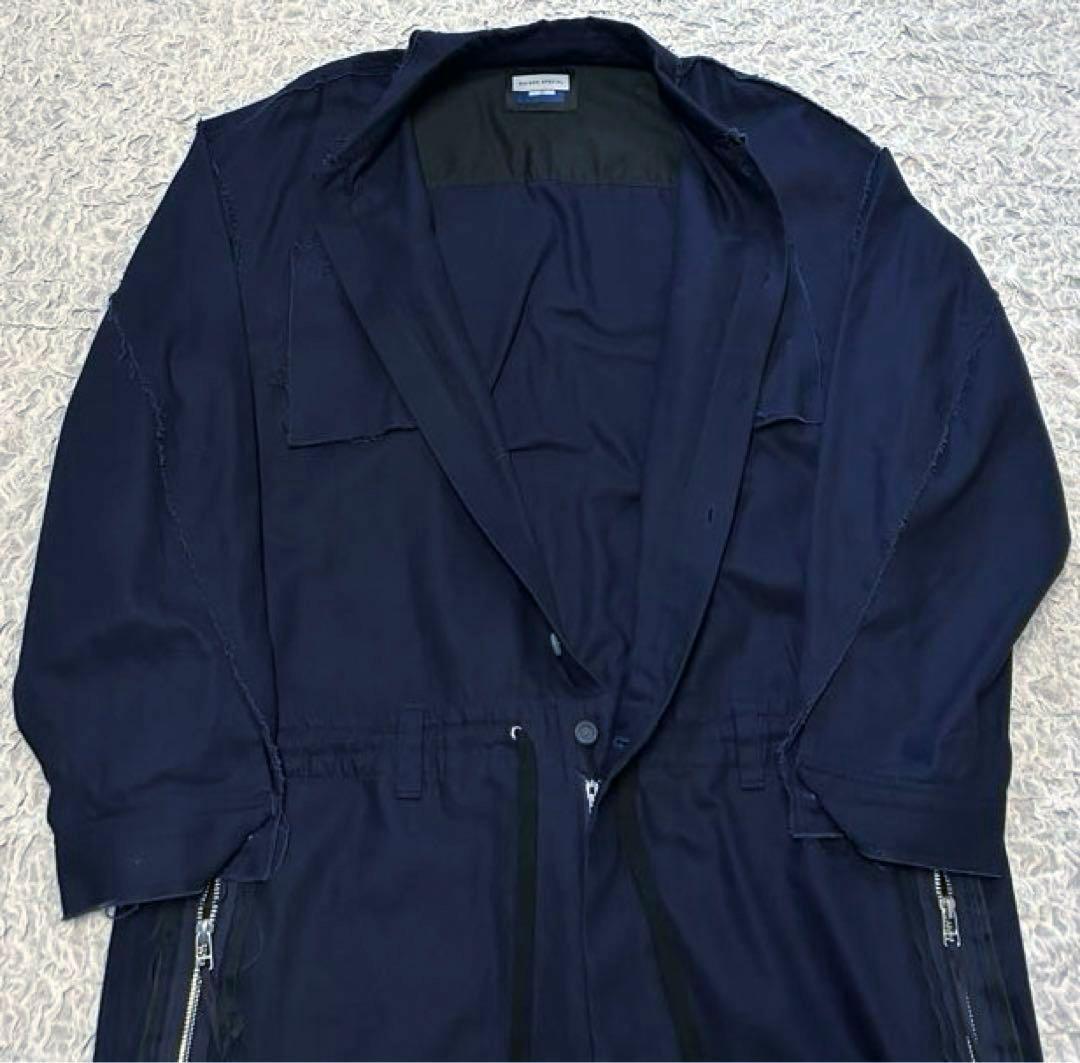 【美品】希少 MAISON SPECIAL カットオフ ジャンプスーツ ネイビー