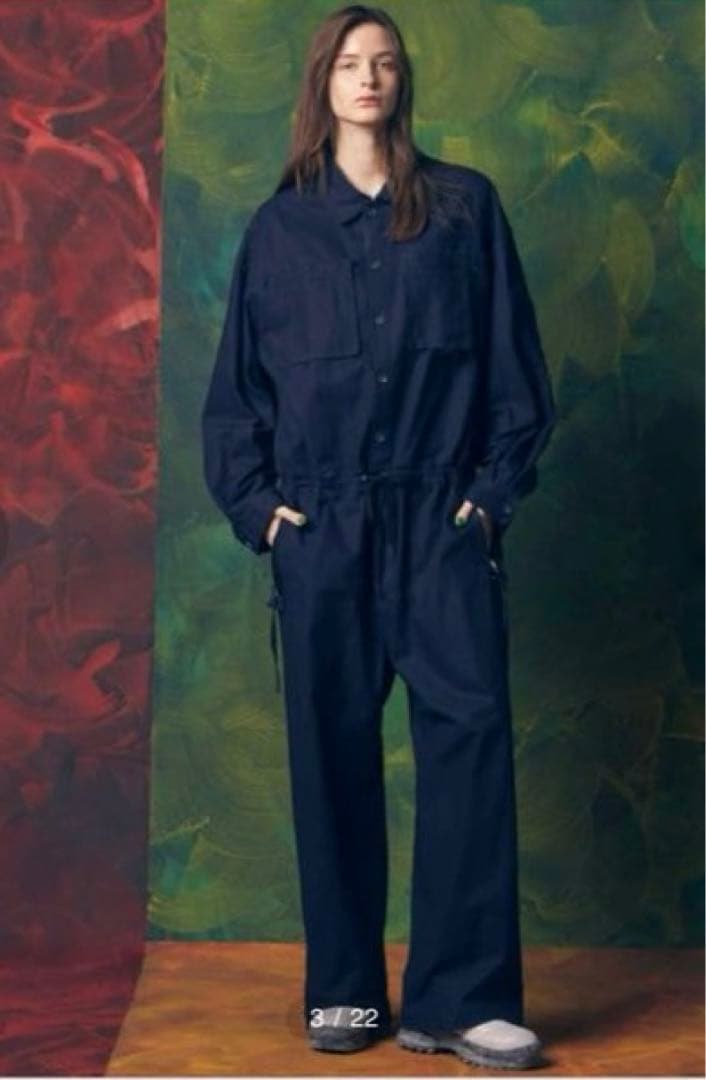 【美品】希少 MAISON SPECIAL カットオフ ジャンプスーツ ネイビー