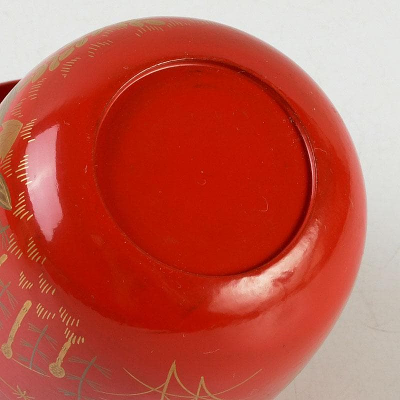 茶道具　佐々木麗峰作　鵬雲斎好写　一閑塗　春草蒔絵　棗　共箱　V　9633