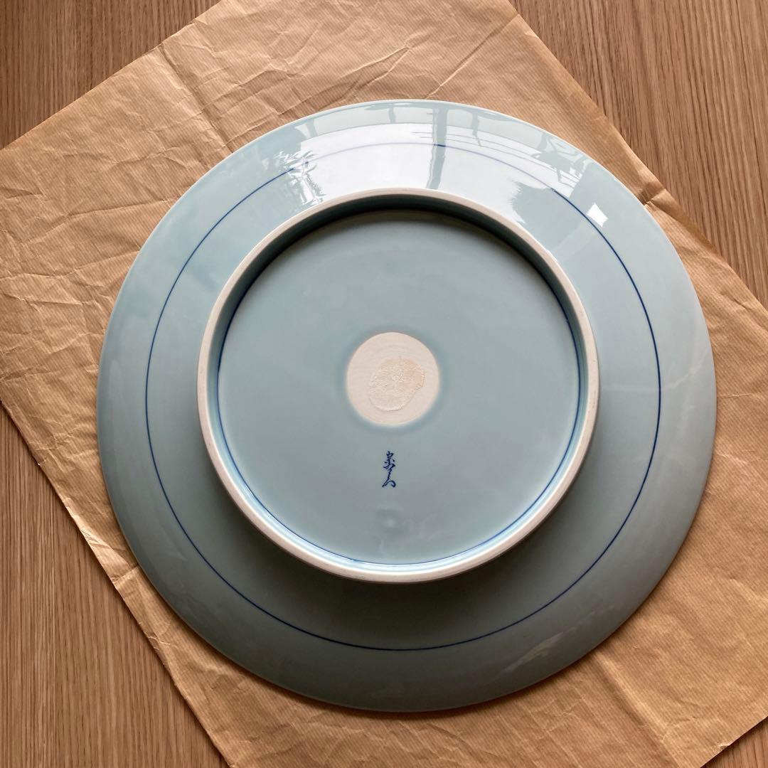 限定お値下げ有田焼宗右衛門窯　タコ唐草13号大皿未使用品(箱に難あり)