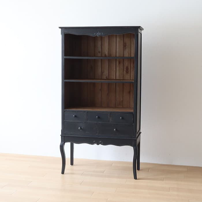 【blue gray】ブラック フレンチキャビネット