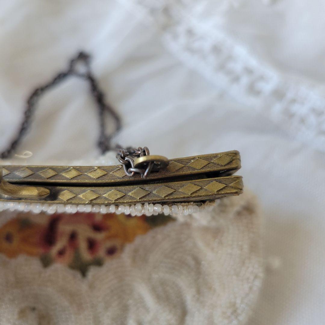 フランス　アンティーク　ビーズバッグ