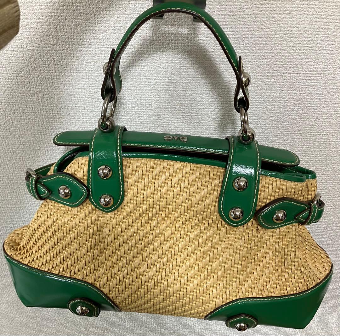【希少】ドルチェアンドガッパーナ　D＆G　カゴバック　グリーン