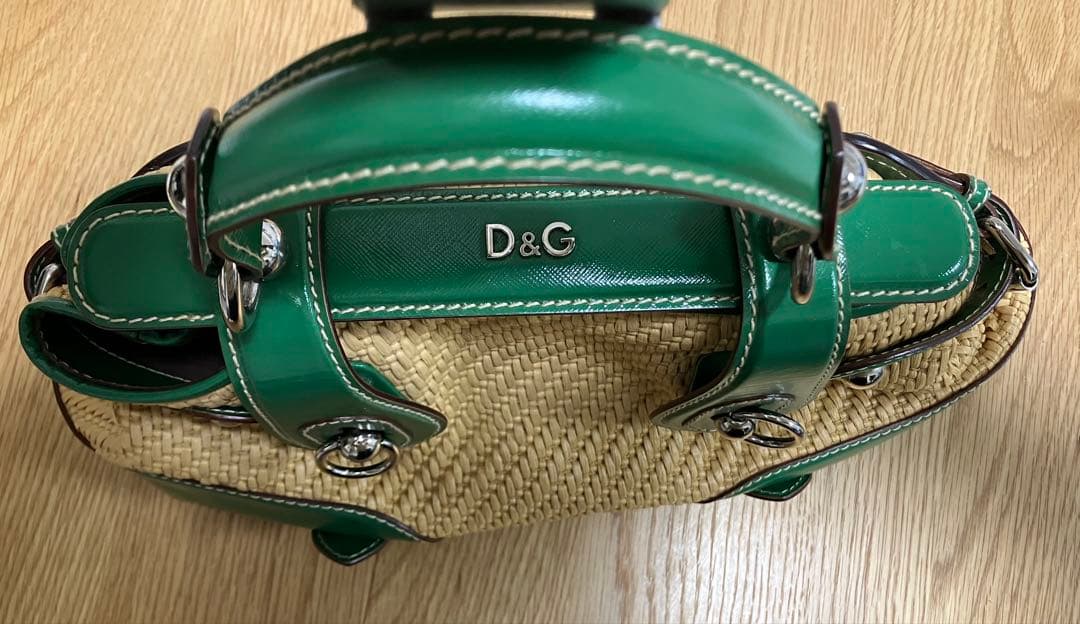 【希少】ドルチェアンドガッパーナ　D＆G　カゴバック　グリーン