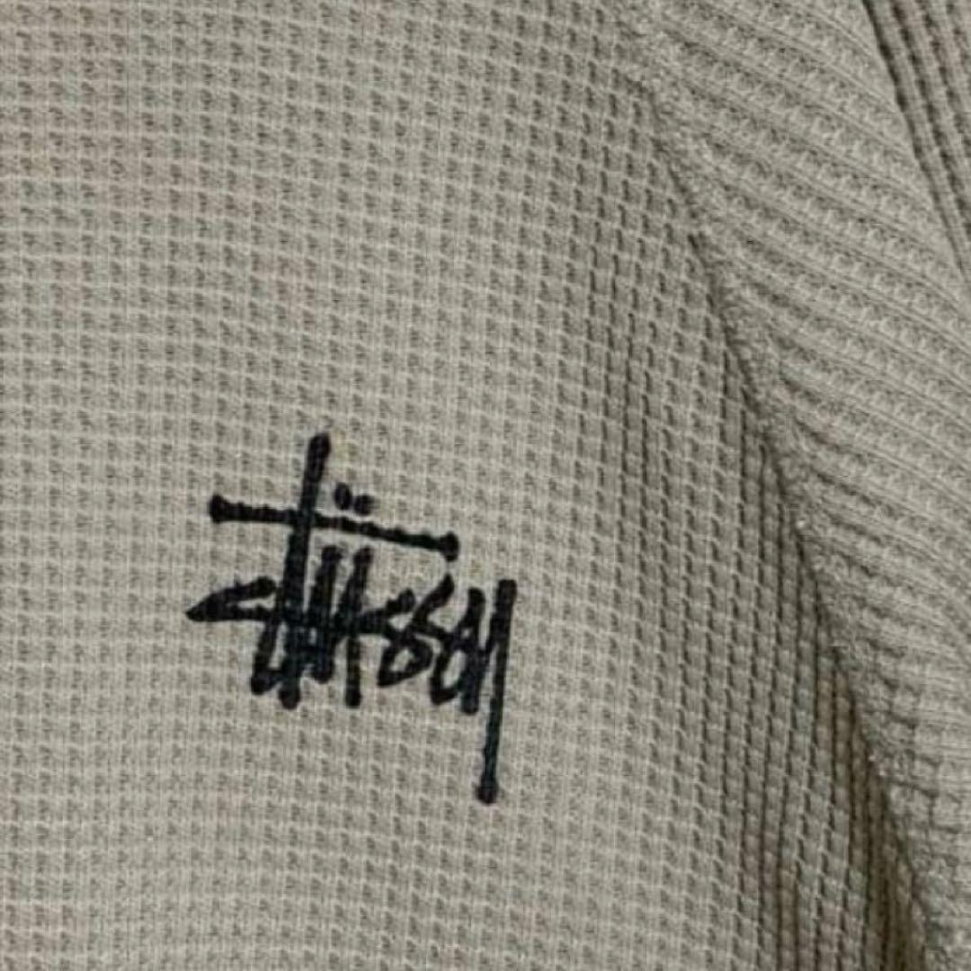 【希少・大人気】STUSSY ステューシー サーマル ワッフル ロンT 背面ロゴ