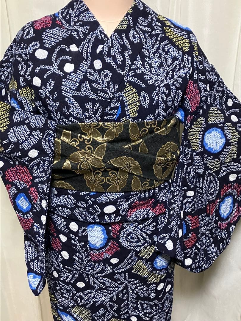 ち*ん様 有松鳴海総絞り浴衣のみ152±5