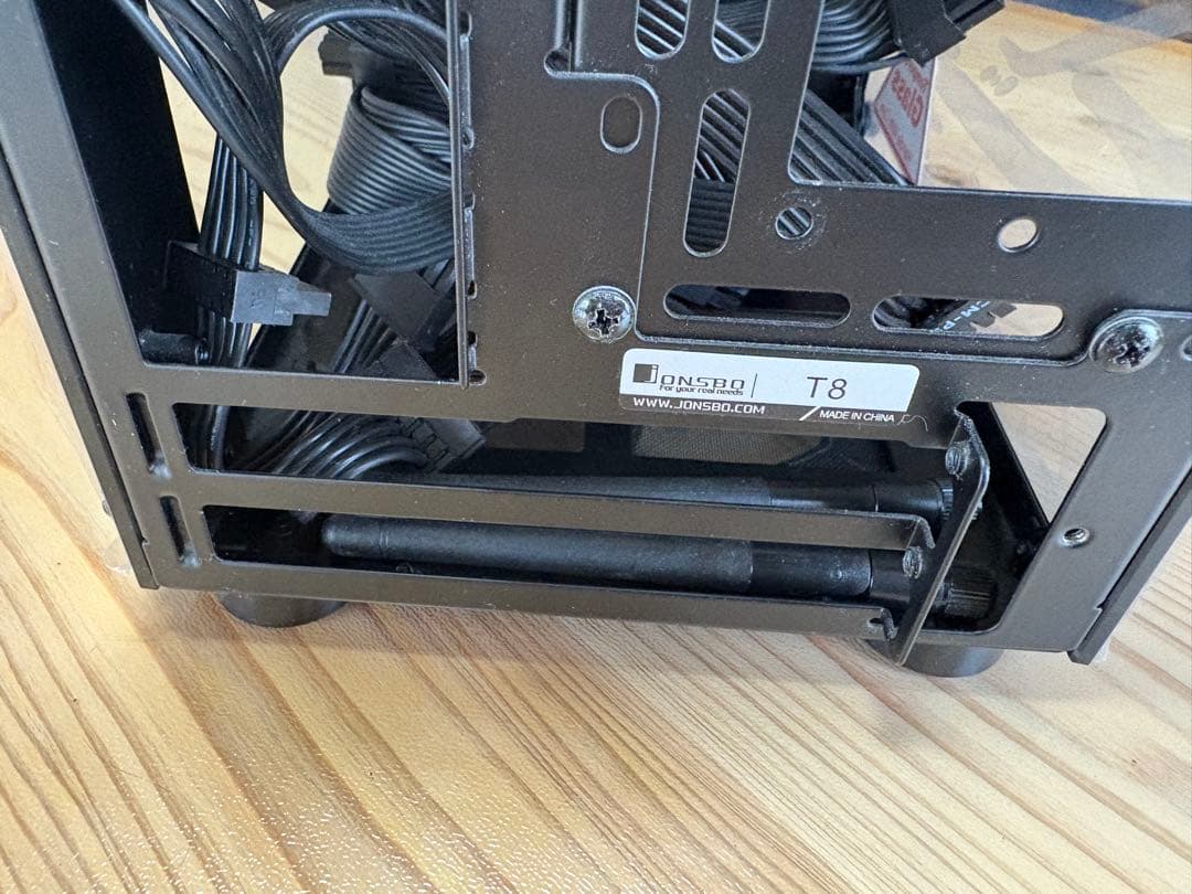 赤 ミニPCケース jonsbo t8 電源セット