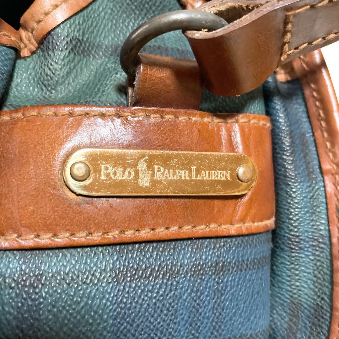 ポロラルフローレン ショルダーバッグ クロスボディ グリーン チェック B189