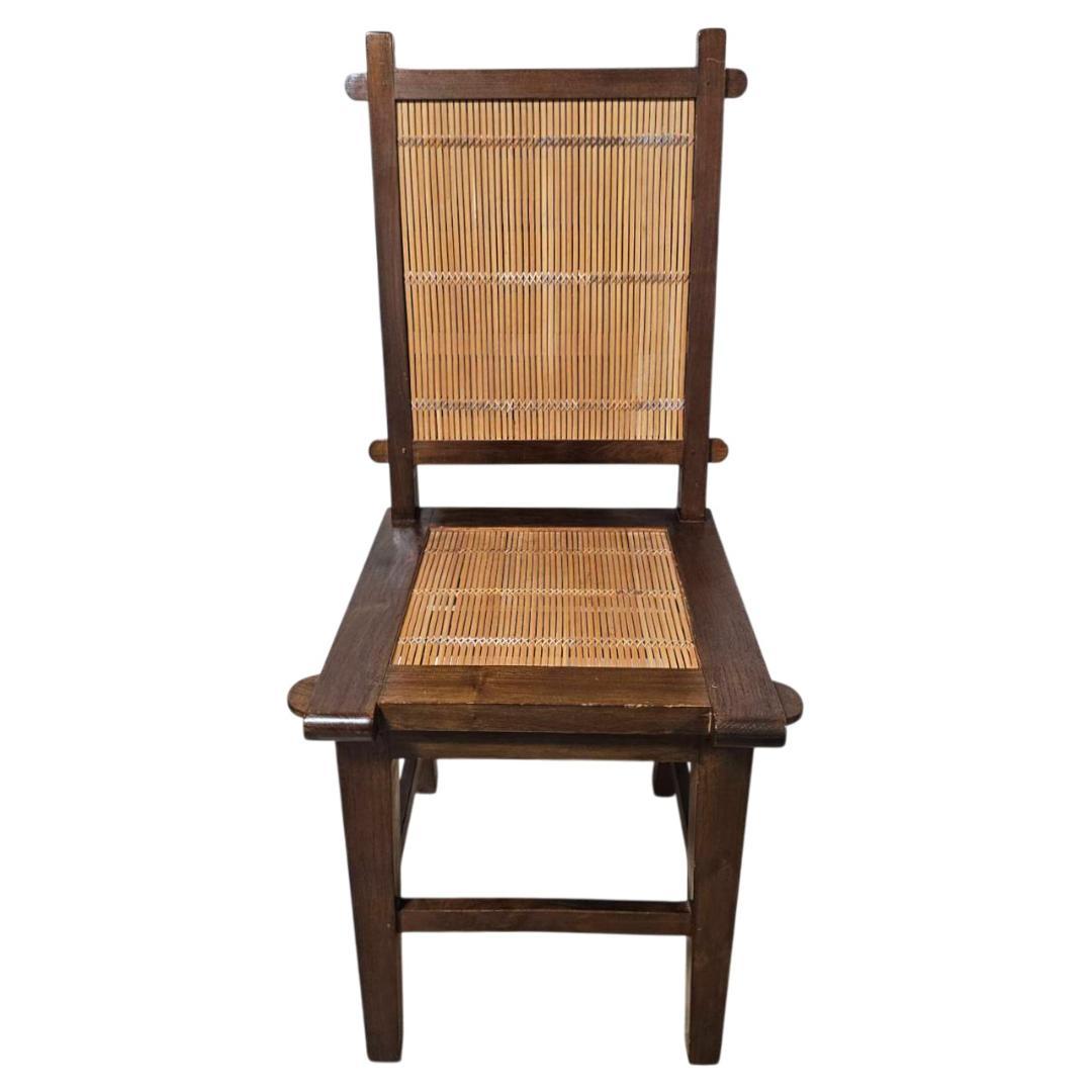 バンブーチェア① 竹×無垢材 アンティーク調 ダイニングチェア 和モダン