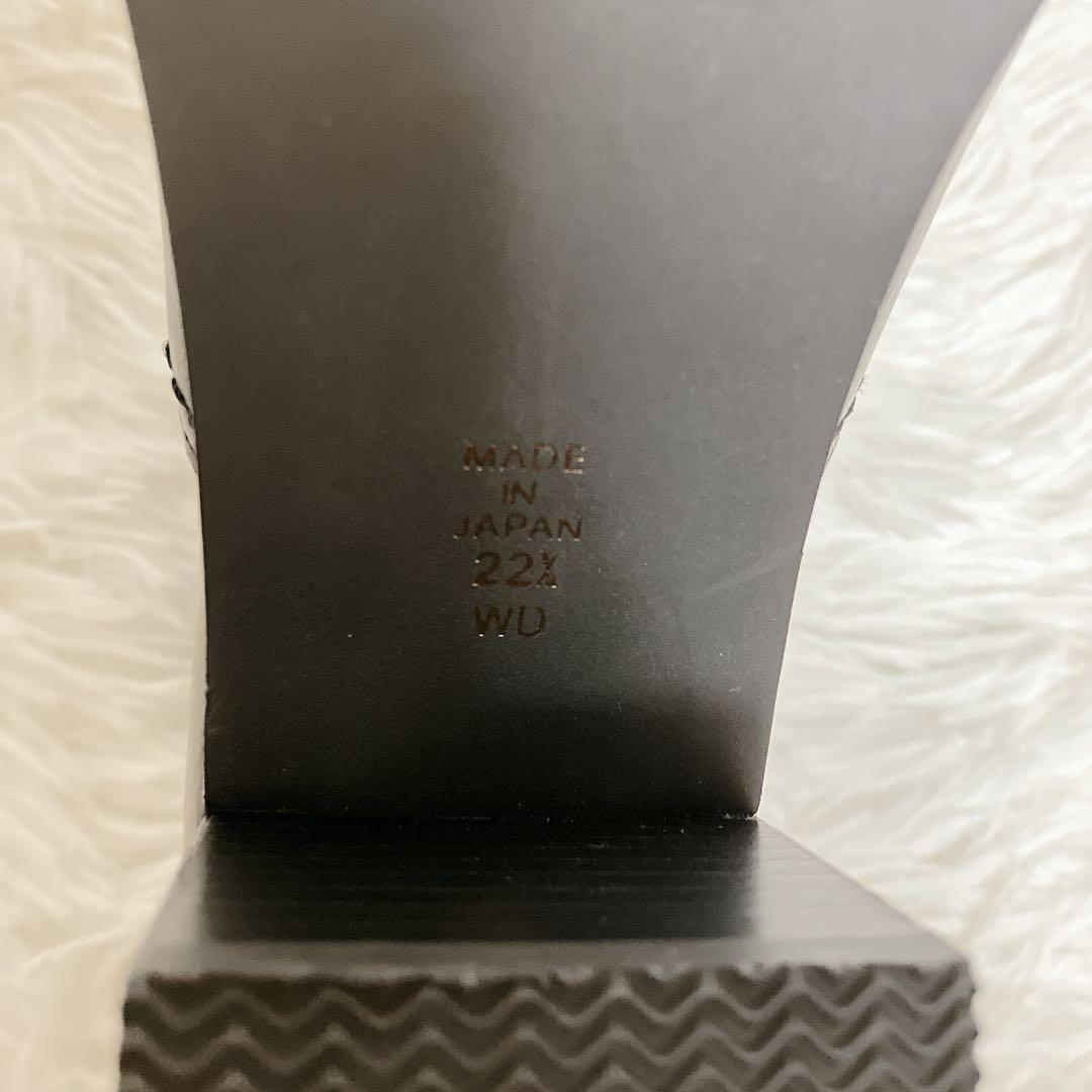 【極美品】DIANA ダイアナ ソックスブーツ レザー22.5cm 黒