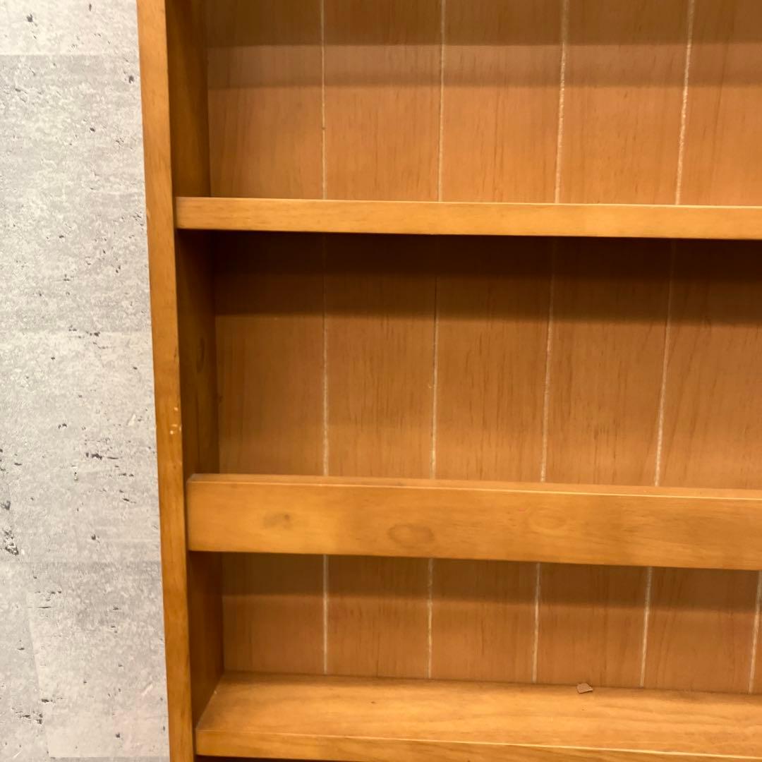 北欧レトロ 木製飾り棚 3段 立て掛け ブックスタンド 本立て 飾り棚 古家具