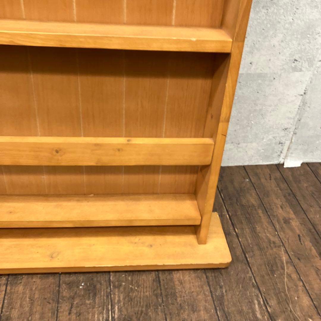北欧レトロ 木製飾り棚 3段 立て掛け ブックスタンド 本立て 飾り棚 古家具